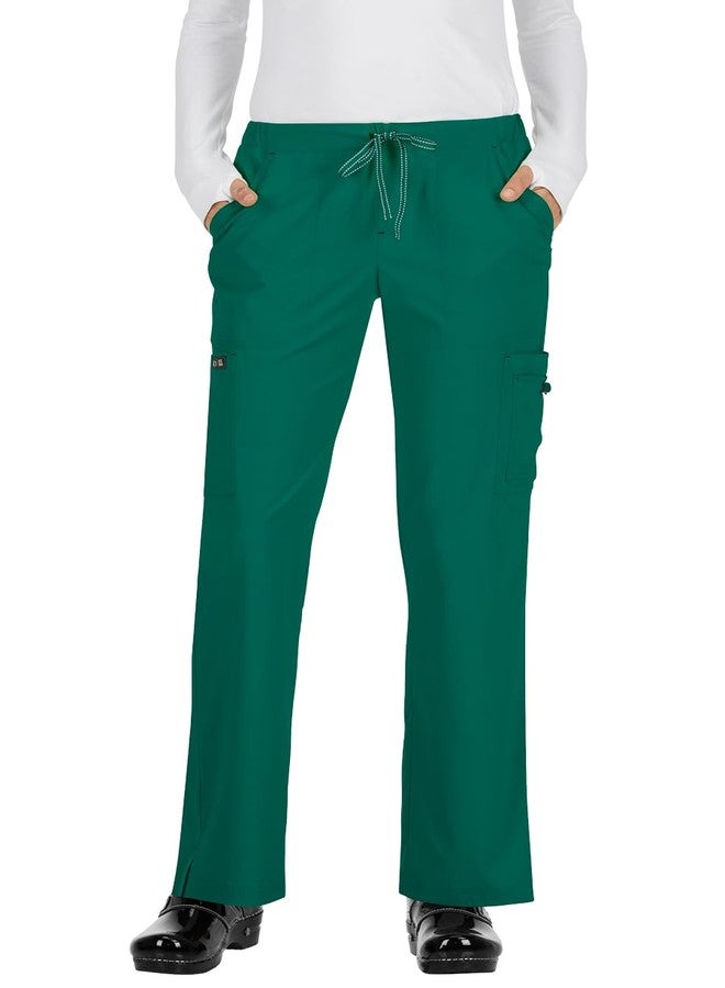 KOI Basics Holly Women's 8-Pocket Stretch Cargo Scrub Pants Hunter Small - Image 1